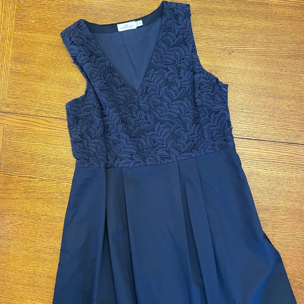 Vineyard Vine Navy Lace Detail Dress